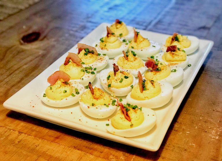 Bacon and Chive Deviled Eggs